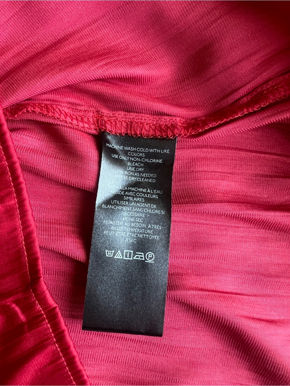 Anthropologie, Red Long-Sleeve Pleated Button Front Women's Top - Picture 3 of 5